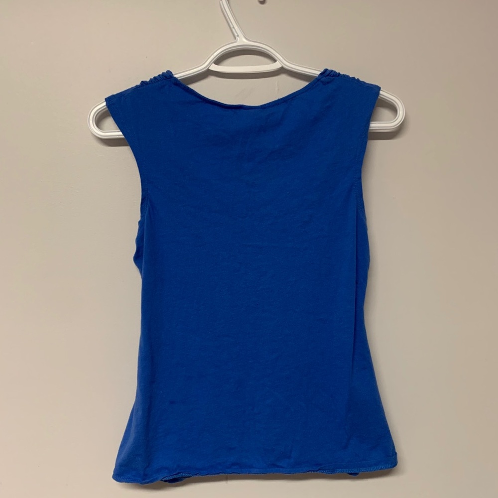 Blue Ruffles Tank Top - Picture 5 of 5